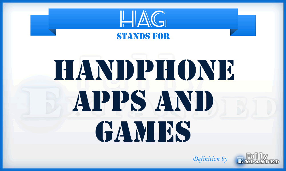HAG - Handphone Apps and Games