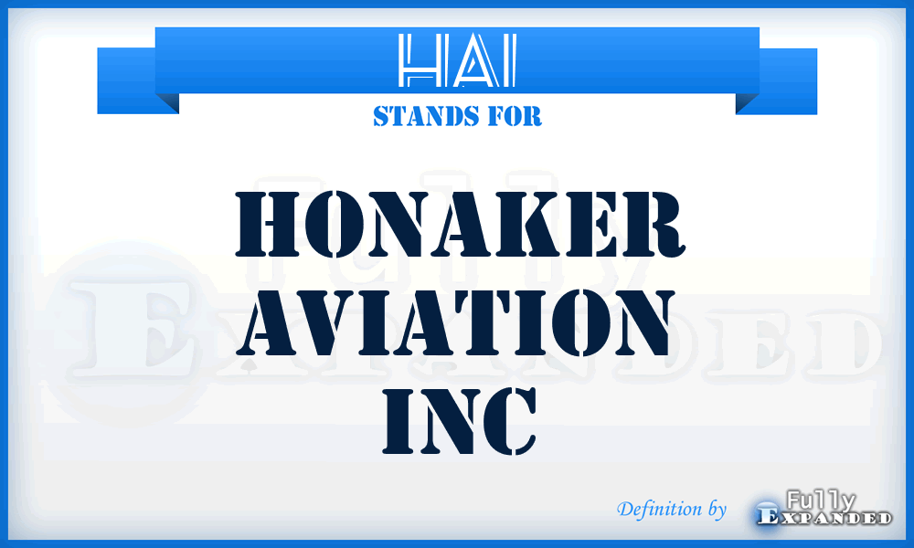HAI - Honaker Aviation Inc