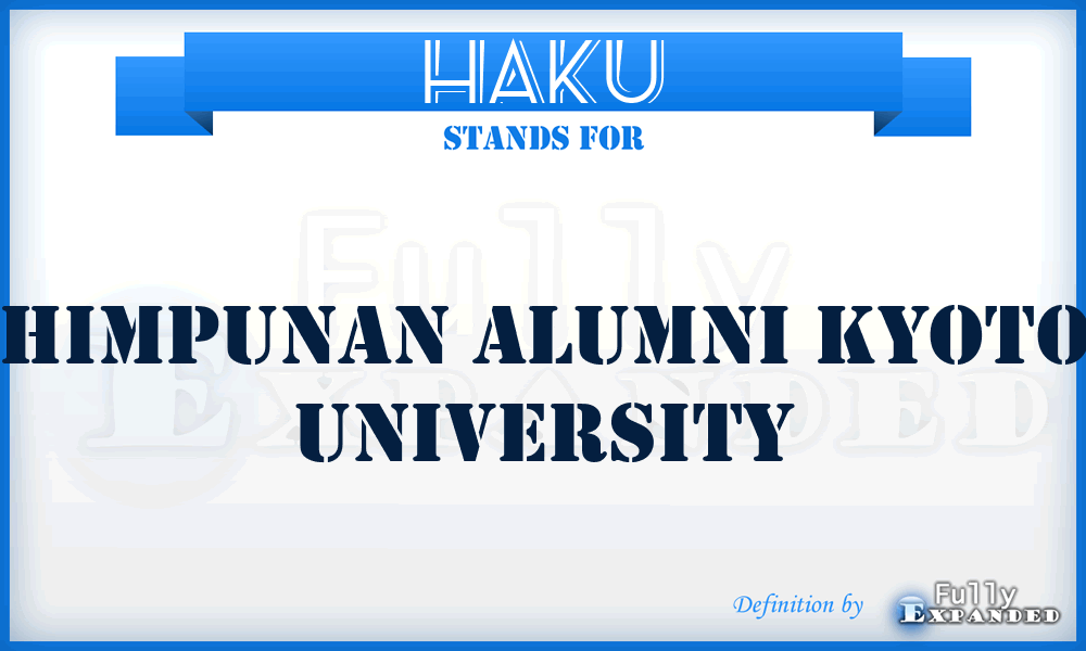 HAKU - Himpunan Alumni Kyoto University