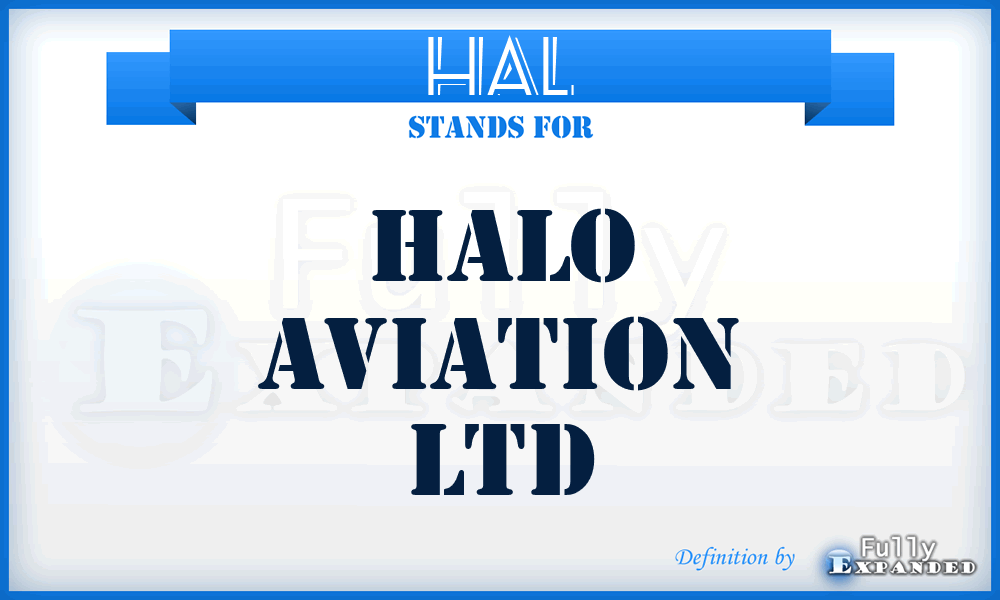 HAL - Halo Aviation Ltd