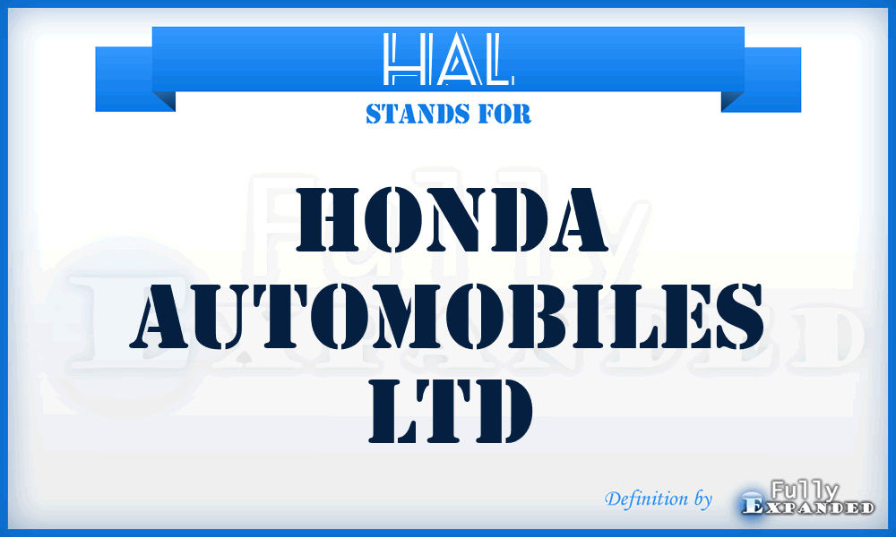 HAL - Honda Automobiles Ltd