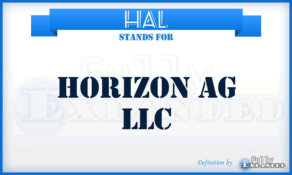 HAL - Horizon Ag LLC