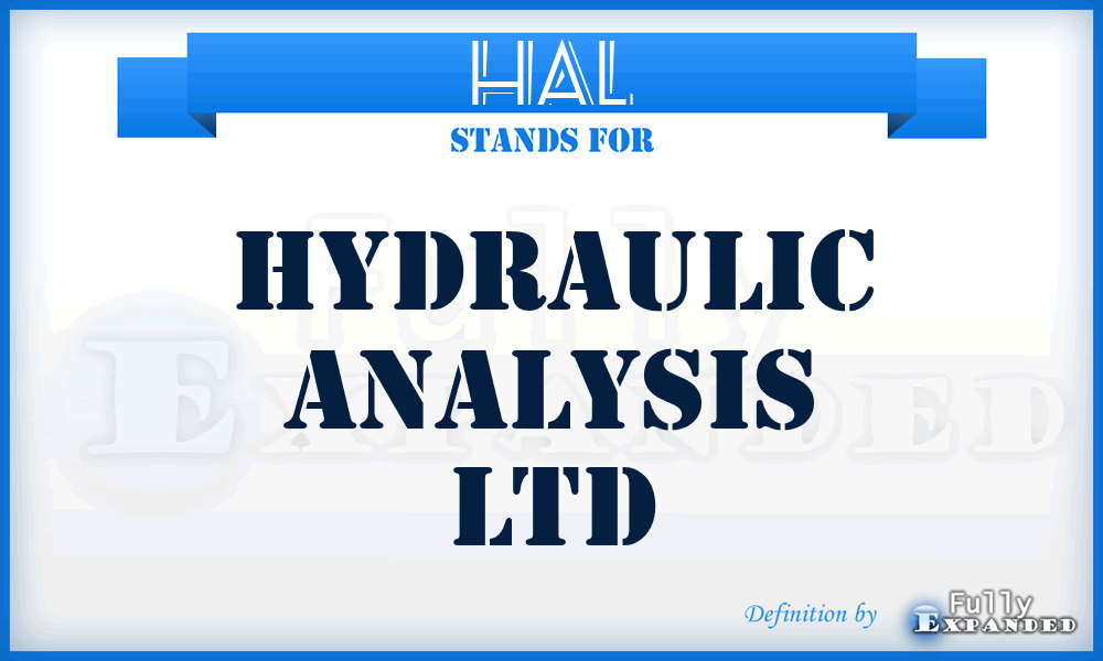 HAL - Hydraulic Analysis Ltd
