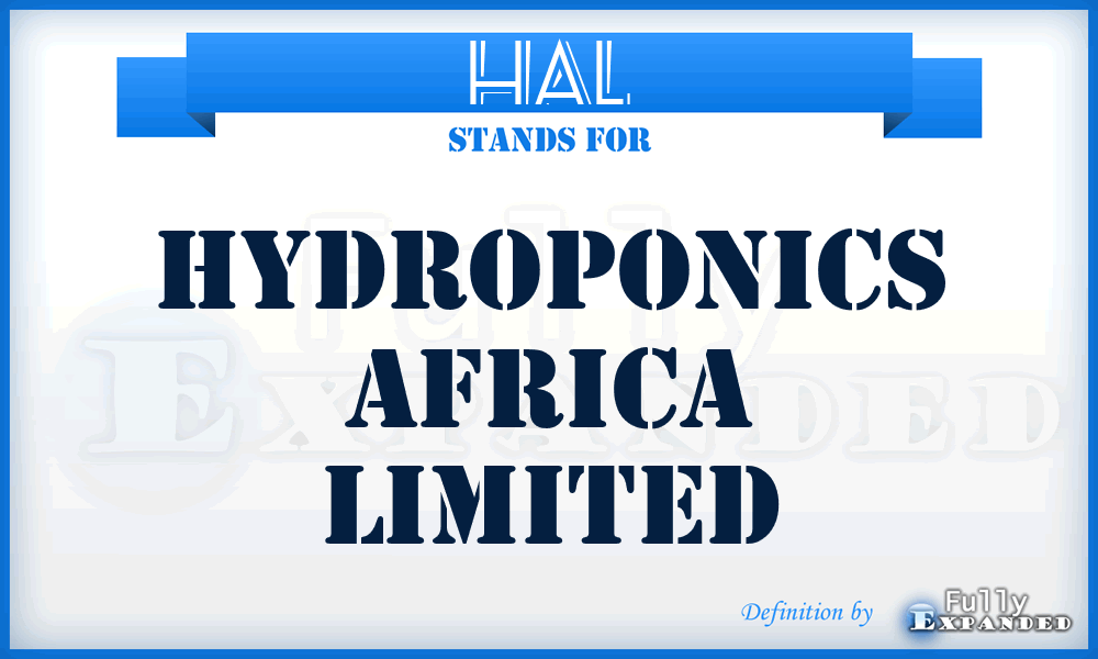 HAL - Hydroponics Africa Limited