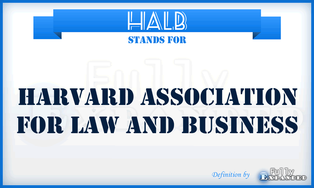 HALB - Harvard Association for Law and Business
