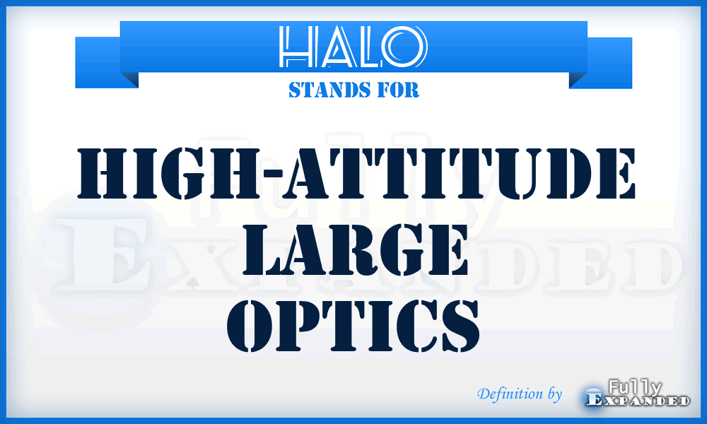 HALO - high-attitude large optics