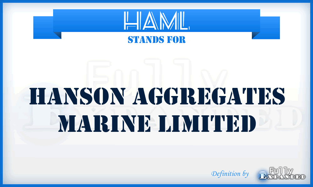 HAML - Hanson Aggregates Marine Limited