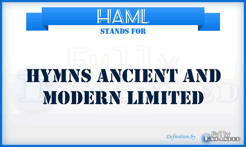 HAML - Hymns Ancient and Modern Limited