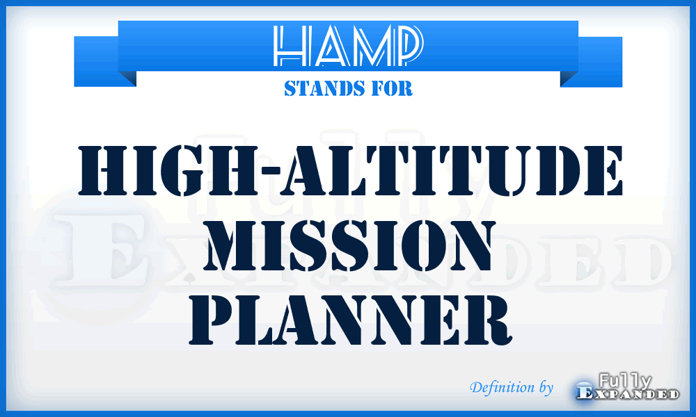 HAMP - High-Altitude Mission Planner