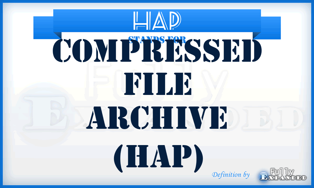 HAP - Compressed file archive (HAP)