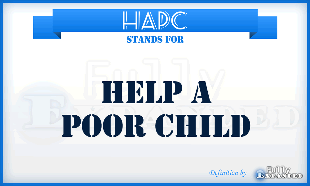 HAPC - Help A Poor Child