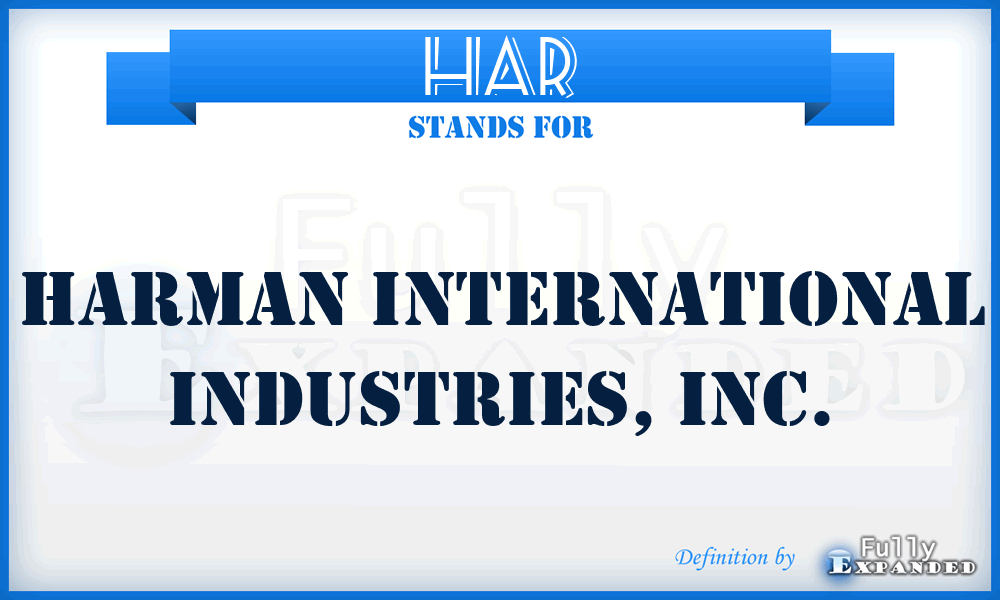 HAR - Harman International Industries, Inc.