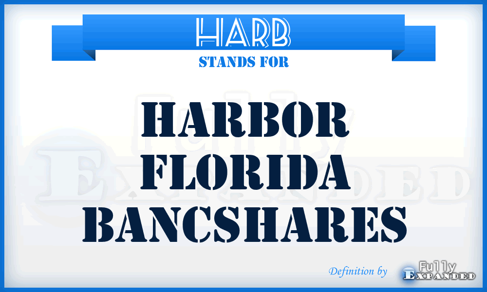 HARB - Harbor Florida Bancshares