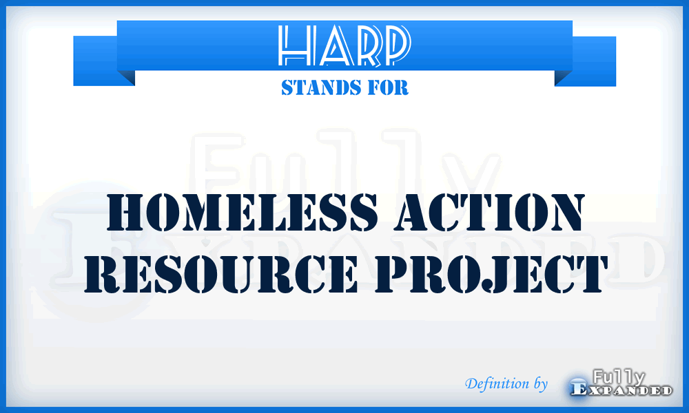 HARP - Homeless Action Resource Project