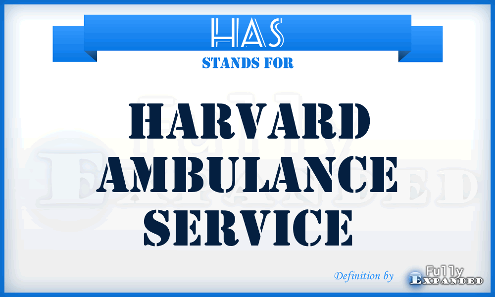 HAS - Harvard Ambulance Service