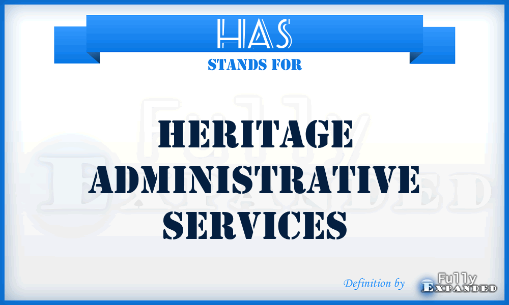 HAS - Heritage Administrative Services