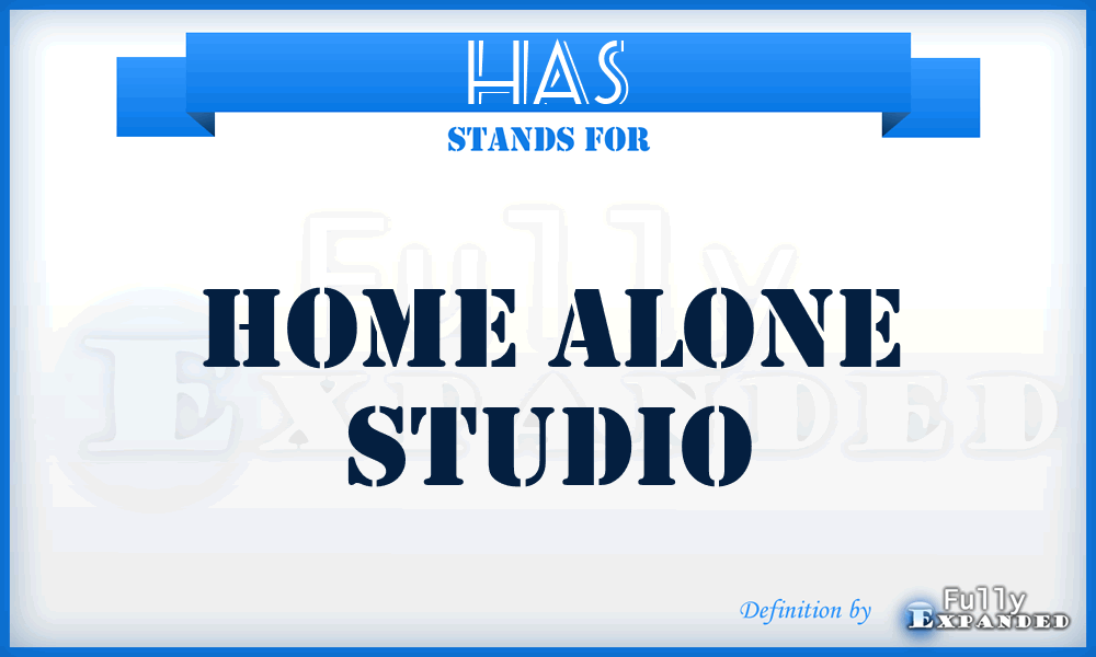HAS - Home Alone Studio