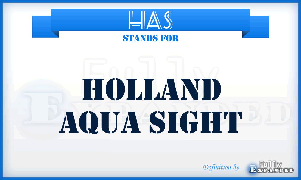 HAS - Holland Aqua Sight