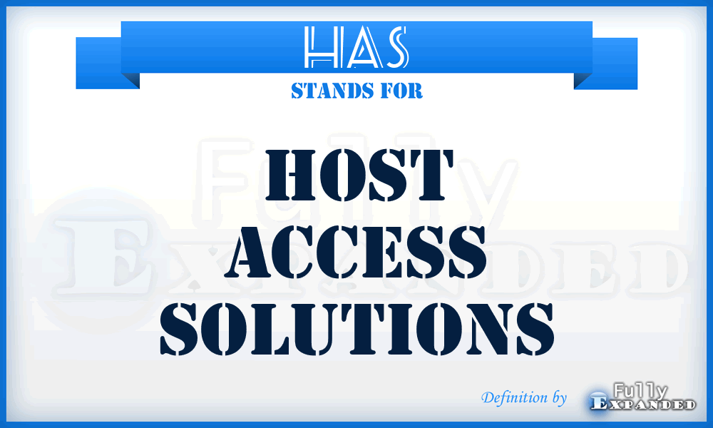 HAS - Host Access Solutions