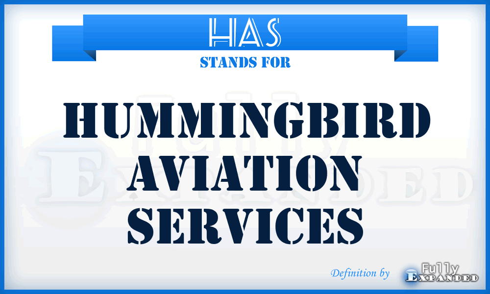 HAS - Hummingbird Aviation Services