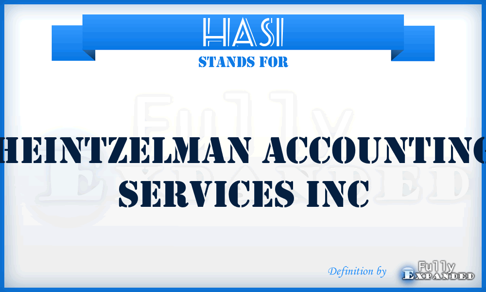 HASI - Heintzelman Accounting Services Inc