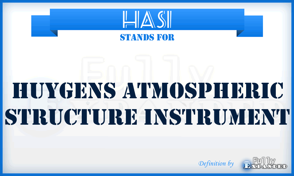 HASI - Huygens Atmospheric Structure Instrument