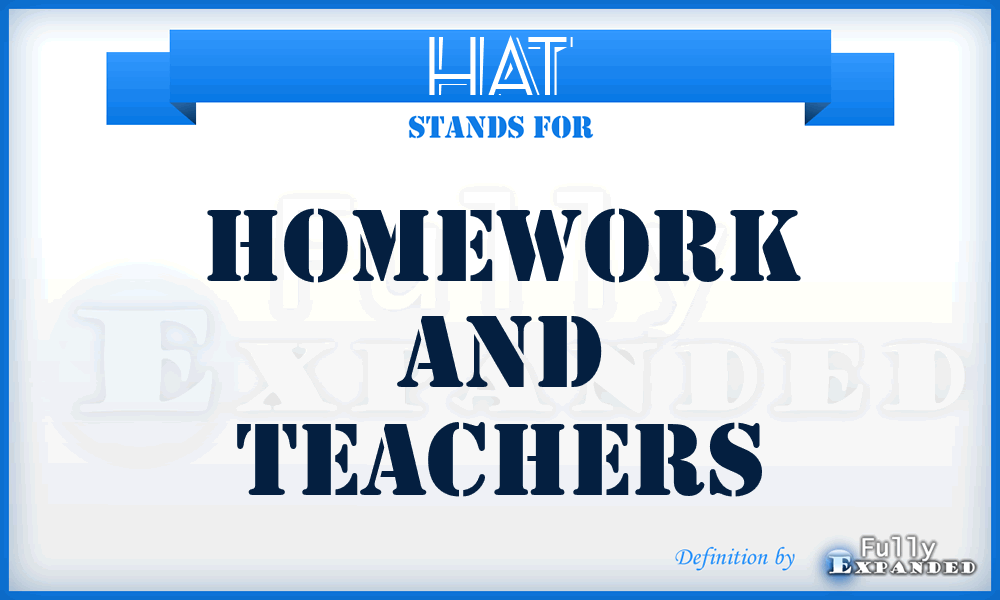 HAT - Homework And Teachers