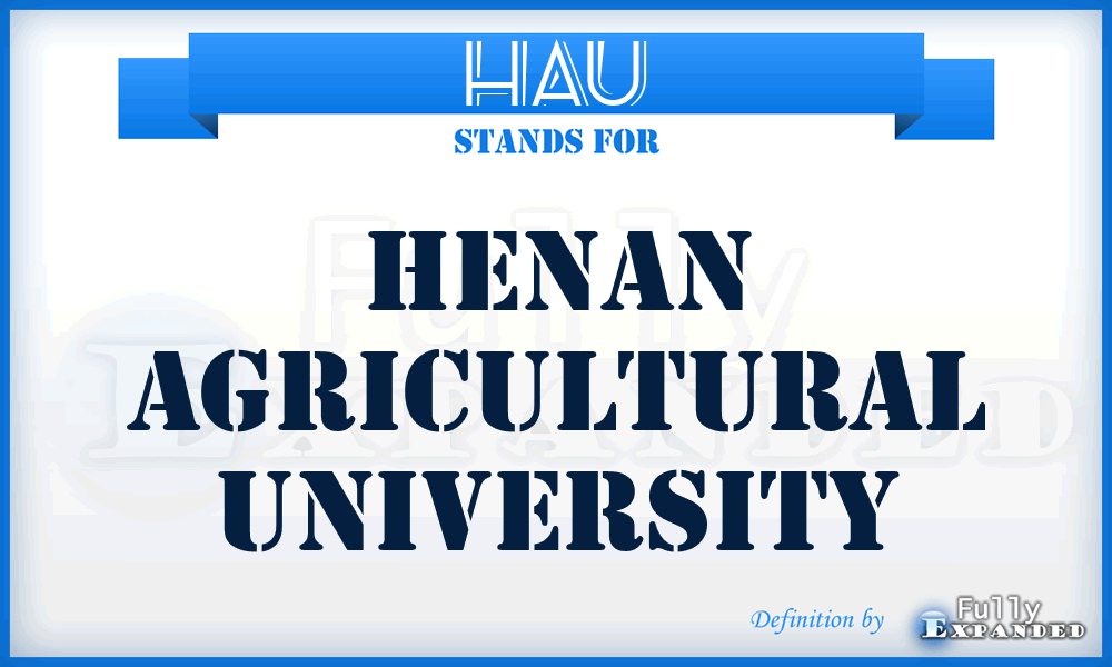 HAU - Henan Agricultural University