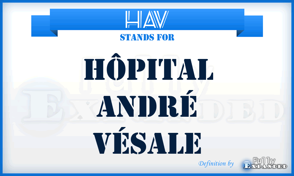 HAV - Hôpital André Vésale