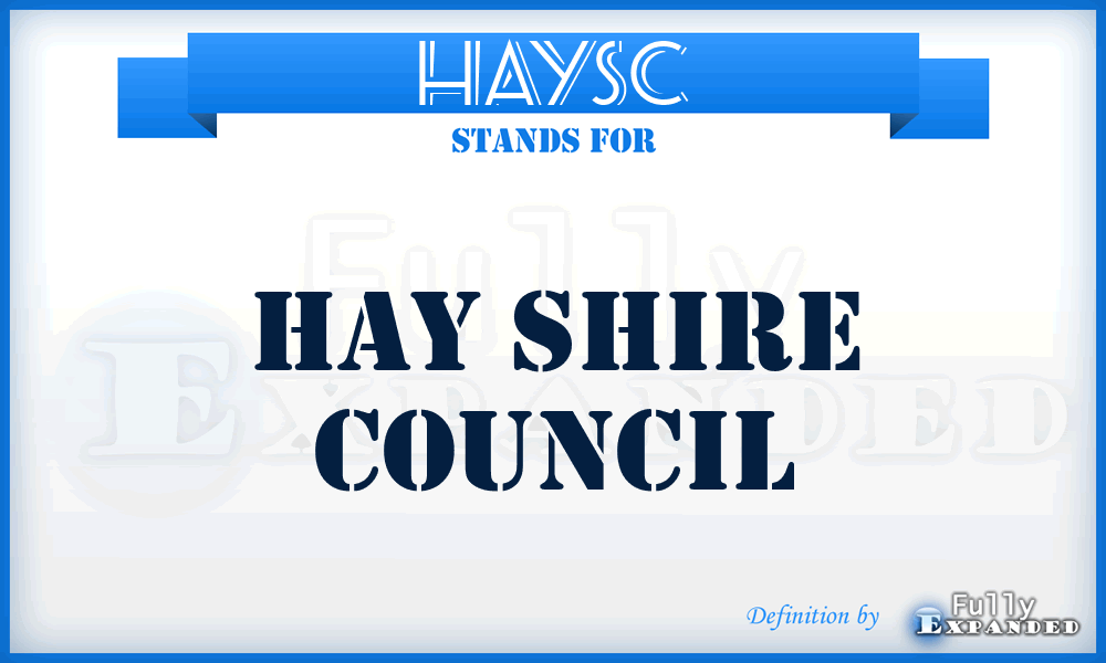 HAYSC - HAY Shire Council