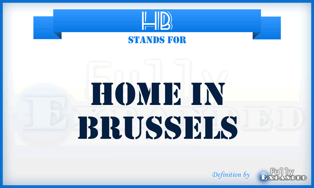 HB - Home in Brussels