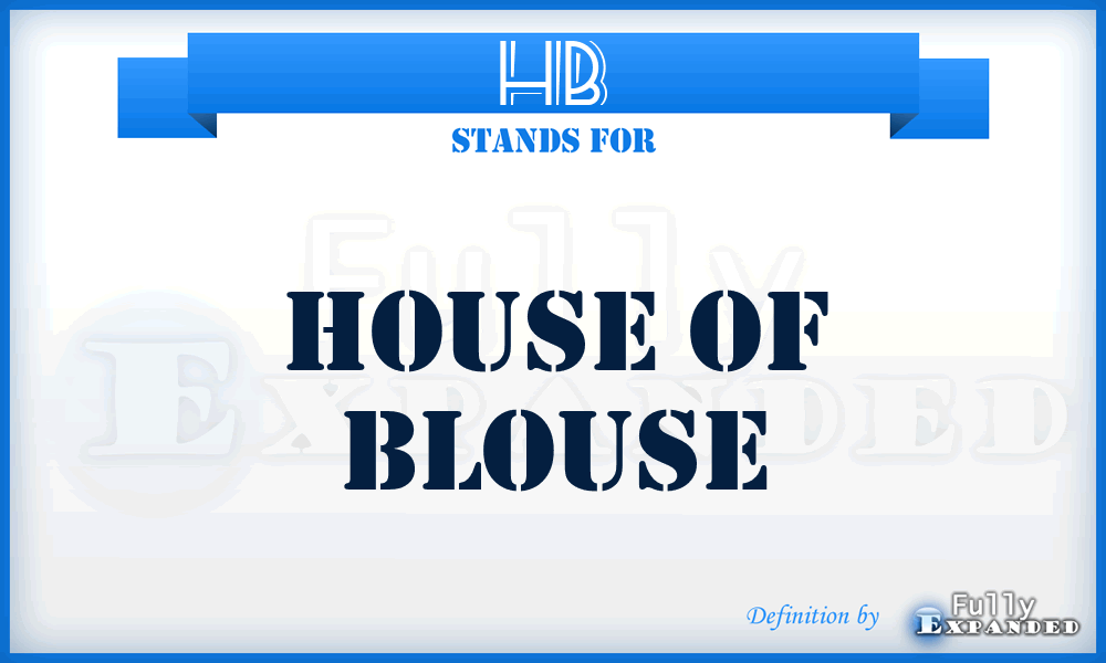 HB - House of Blouse