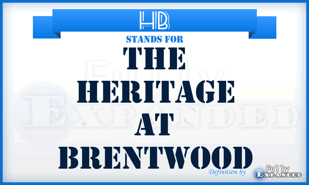 HB - The Heritage at Brentwood