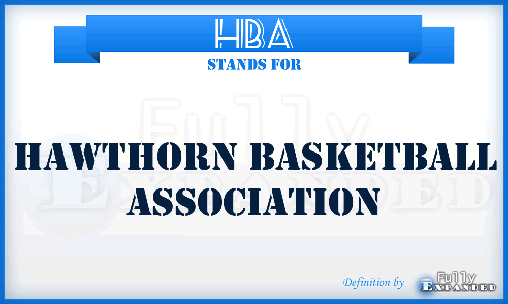 HBA - Hawthorn Basketball Association