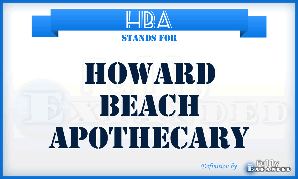 HBA - Howard Beach Apothecary