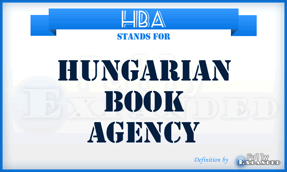 HBA - Hungarian Book Agency