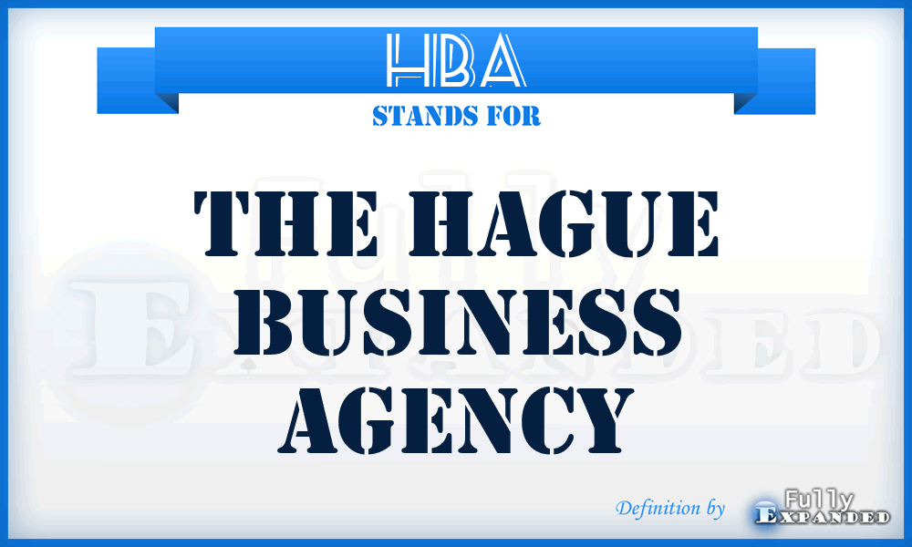 HBA - The Hague Business Agency