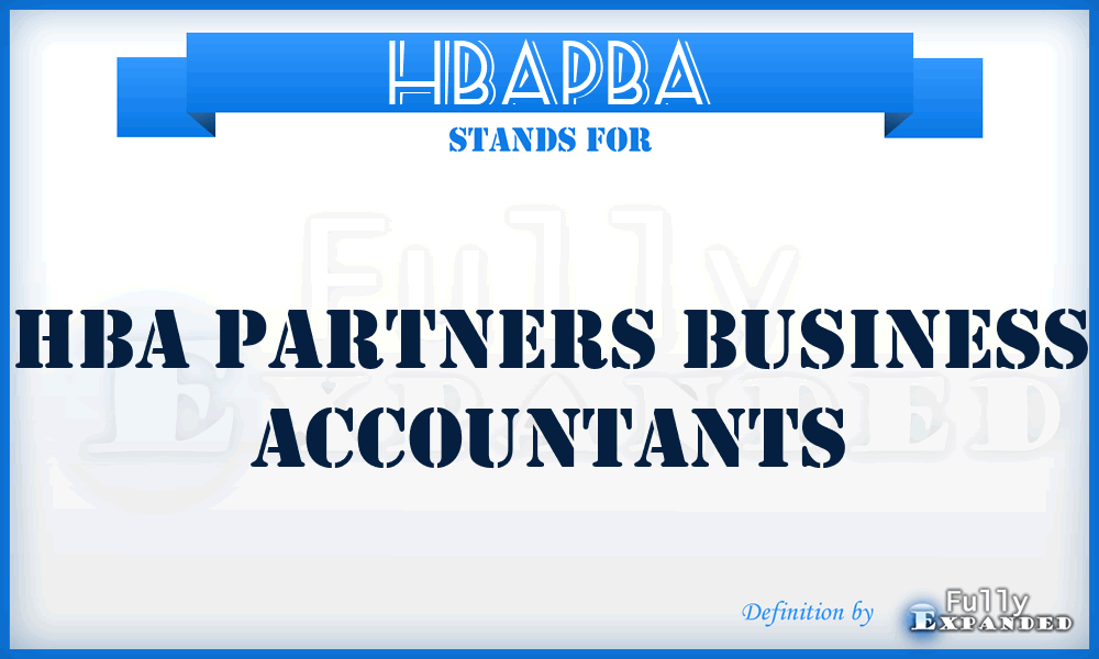 HBAPBA - HBA Partners Business Accountants