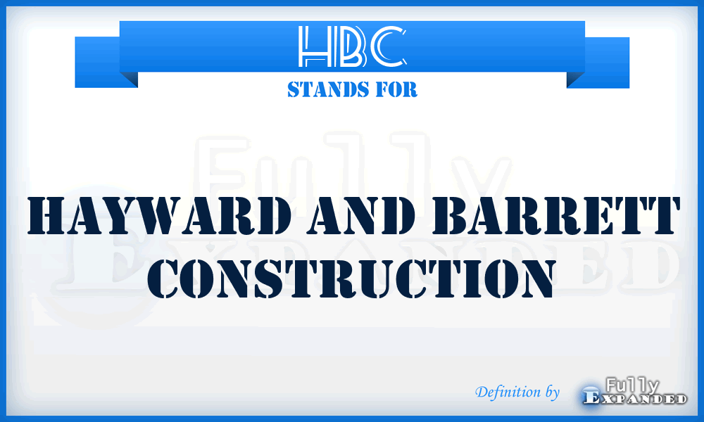 HBC - Hayward and Barrett Construction