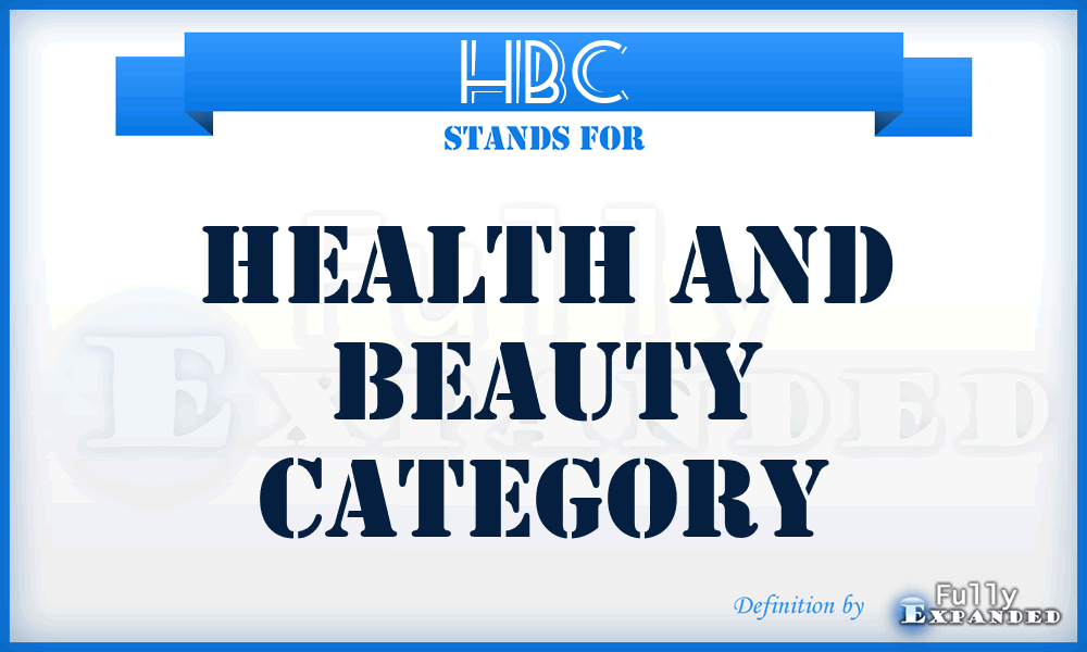 HBC - Health and Beauty Category