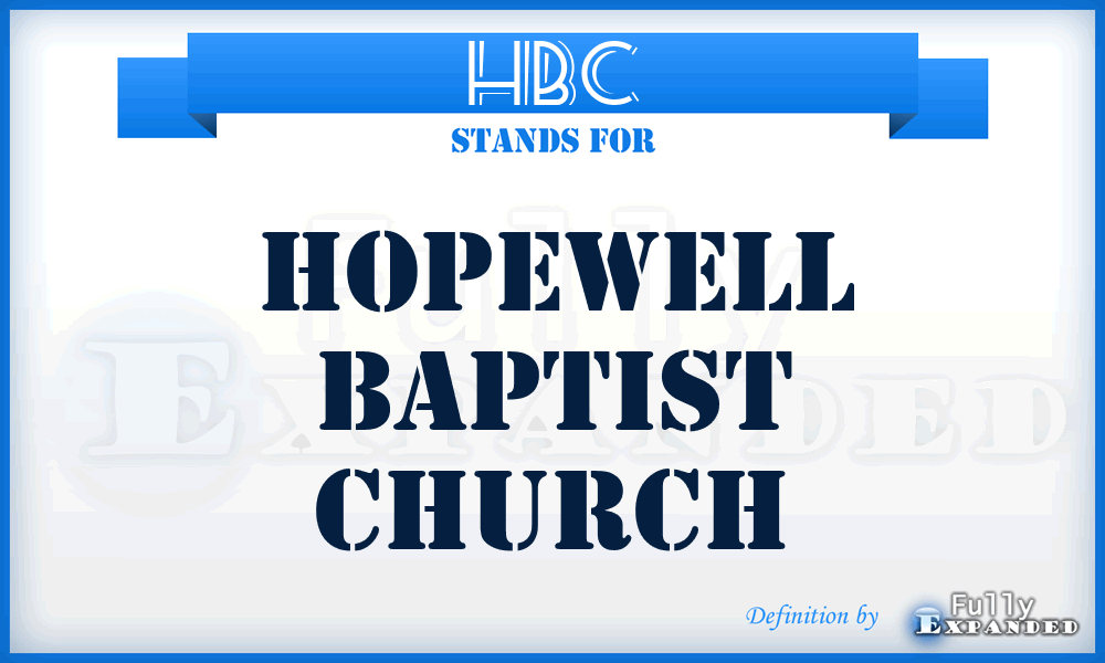 HBC - Hopewell Baptist Church