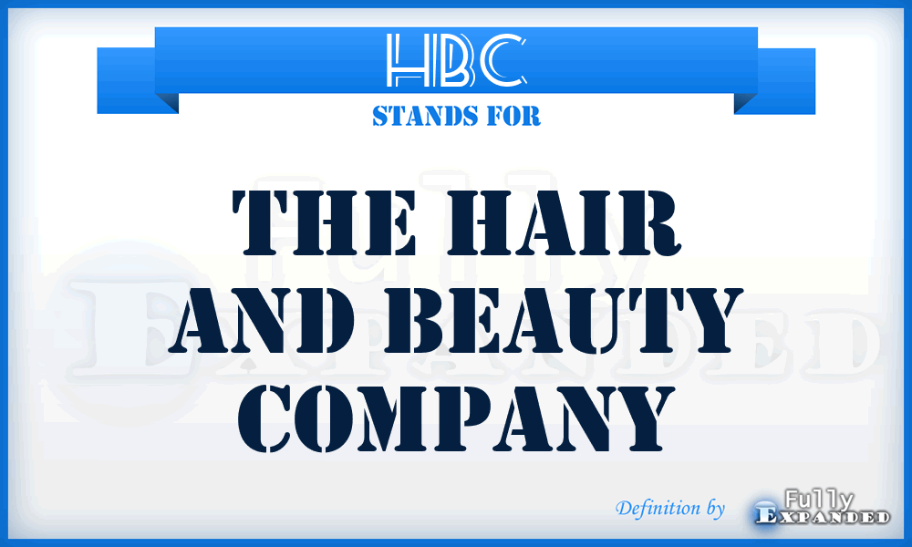 HBC - The Hair and Beauty Company