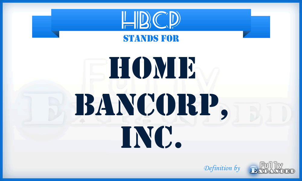 HBCP - Home Bancorp, Inc.