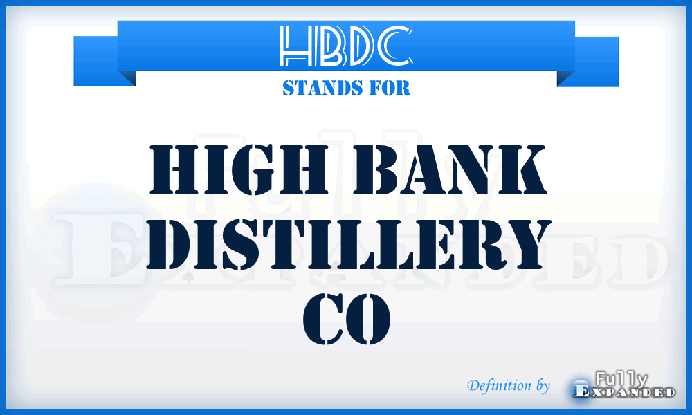 HBDC - High Bank Distillery Co