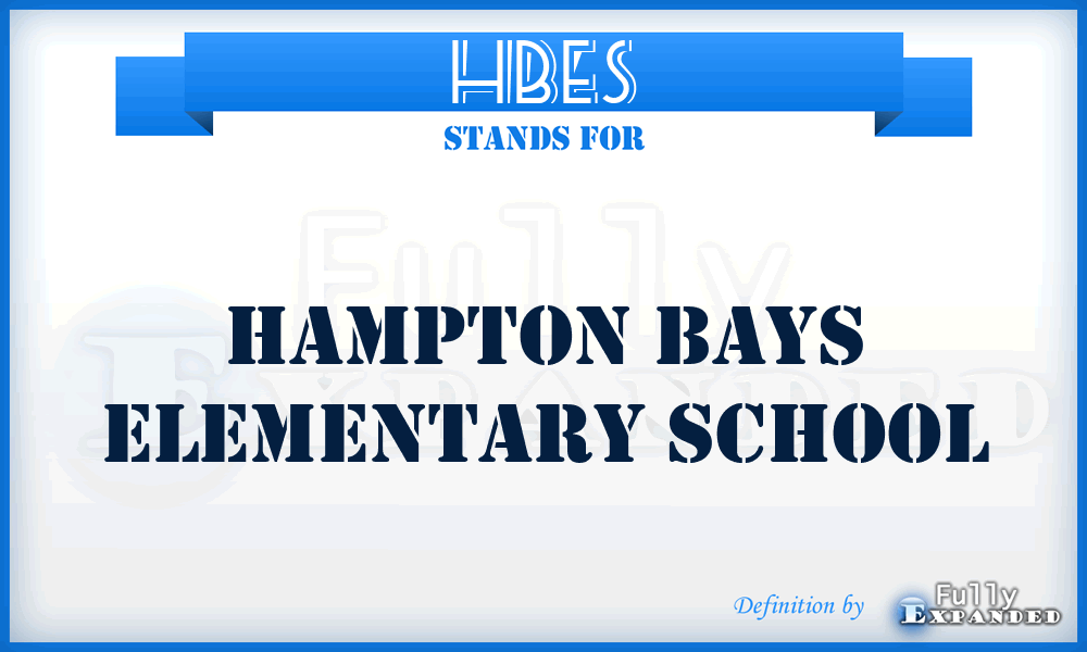 HBES - Hampton Bays Elementary School