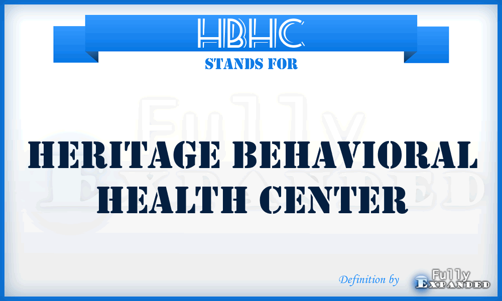 HBHC - Heritage Behavioral Health Center