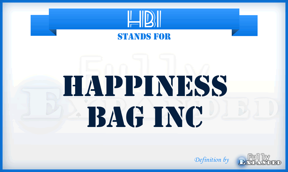 HBI - Happiness Bag Inc