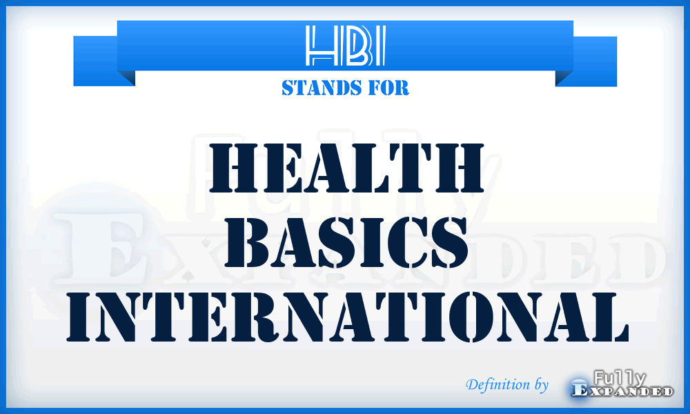 HBI - Health Basics International