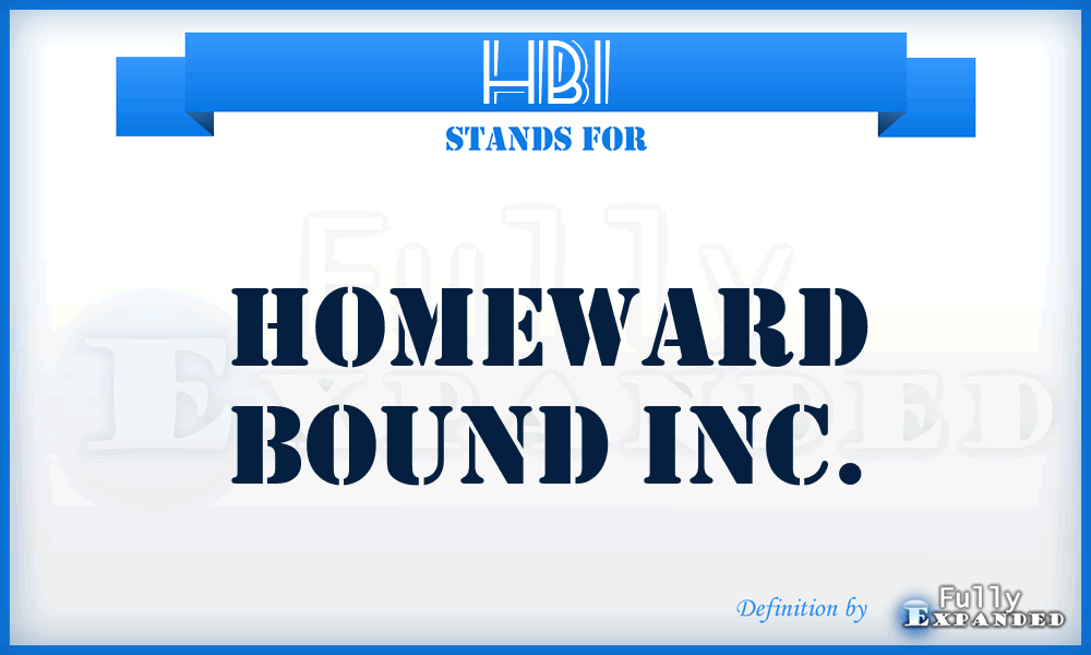 HBI - Homeward Bound Inc.