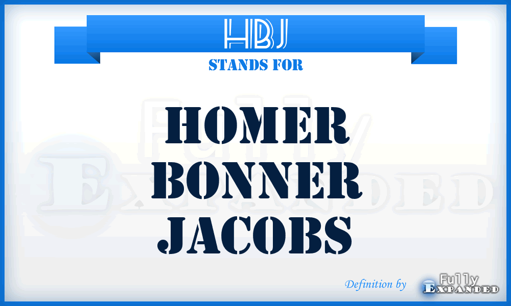 HBJ - Homer Bonner Jacobs